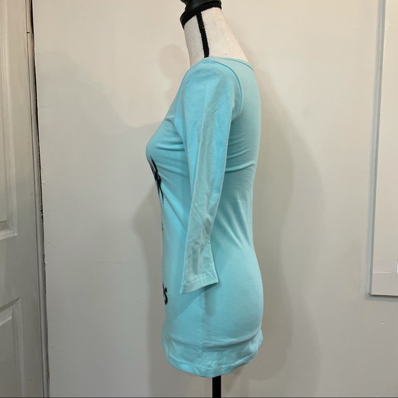 Jennifer Adams Death Row Records Square Neckline Top Color Baby Blue. Size S - Picture 6 of 9